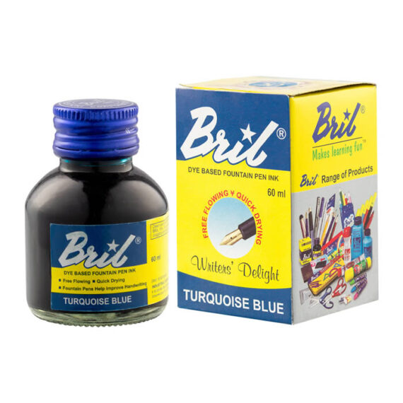 Tinta para Caneta Tinteiro Bril Azul Turquesa 60ml